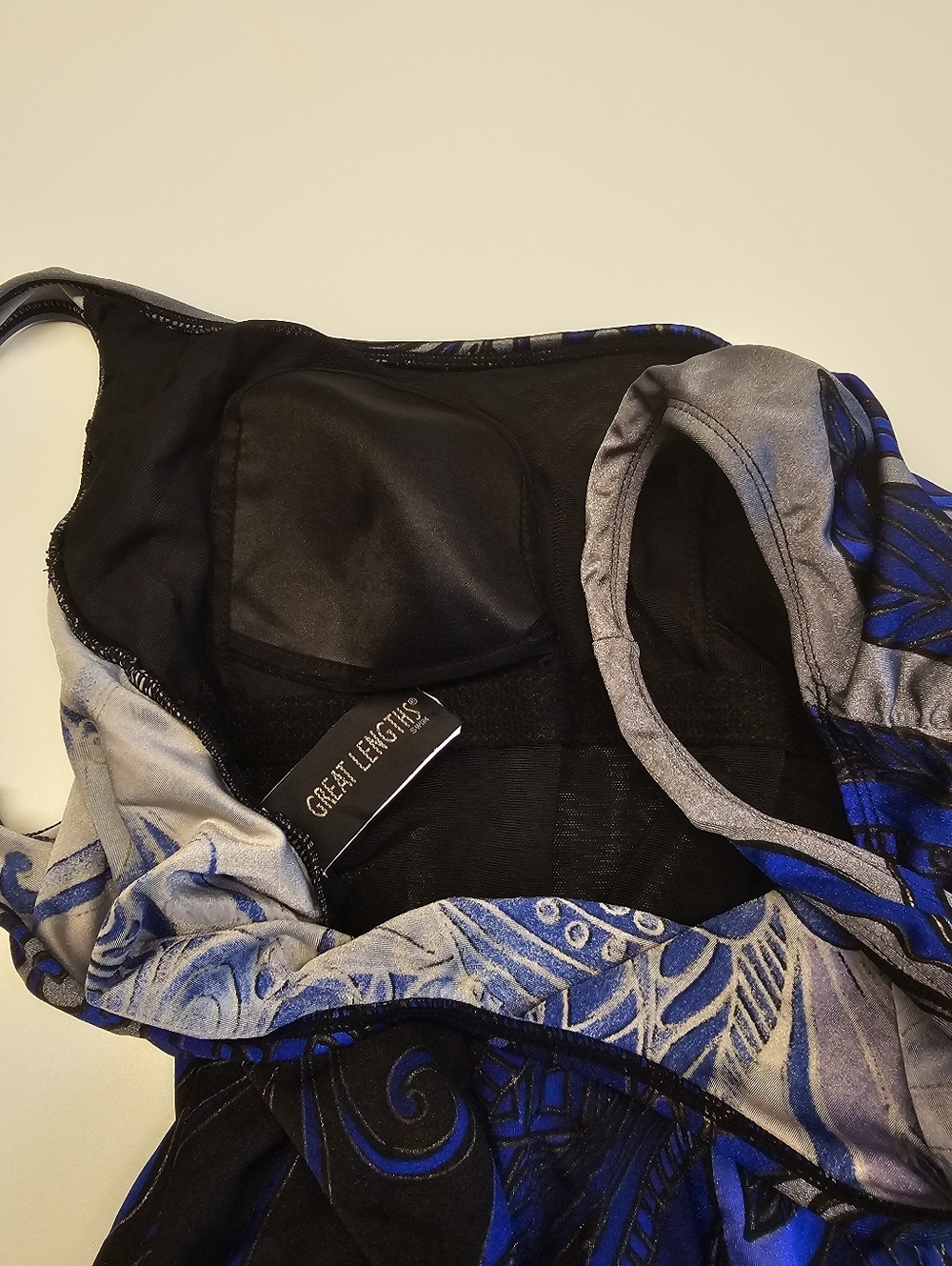 NWT | 12 | Great Lengths | Blue Black One Piece Swimsuit - Picture 5 of 6